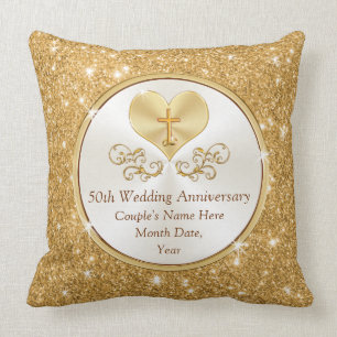 Gepersonaliseerd Christelijk 50e Jubileum geeft id Kussen