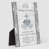 Gepersonaliseerd Christelijk, 67e jubileumcadeau Fotoplaat (Zijkant)