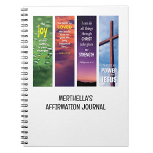 Gepersonaliseerd Christelijk BIJBELS AFFIRMATIEBLA Notitieboek