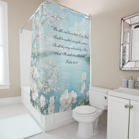 Gepersonaliseerd Christelijk met de Schrift  Douchegordijn (In situ)