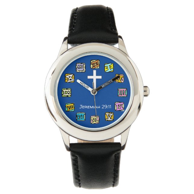 Gepersonaliseerd Christelijke horloges voor kinder (Voorkant)