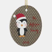 Gepersonaliseerd Christmas Penguin Family Ornament (Rechts)
