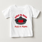 Gepersonaliseerd Cinco De Mayo Baby Tee Shirt (Voorkant)