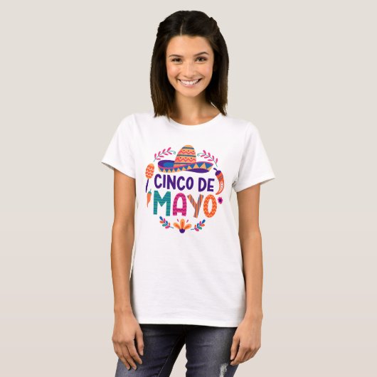 Gepersonaliseerd Cinco De Mayo T-shirt (Voorkant volledig)