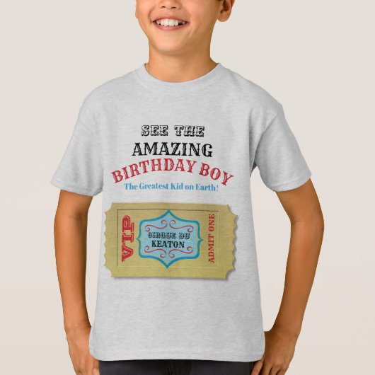 Gepersonaliseerd  Circus Birthday Shirt (Voorkant)
