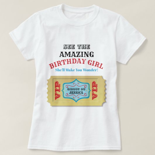Gepersonaliseerd  Circus Birthday Shirt (Design voorkant)