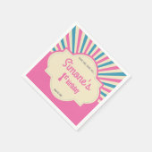 Gepersonaliseerd, Circus thema, eerste verjaardag, Servet (Hoek)