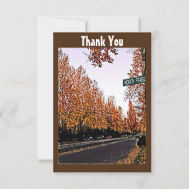 Gepersonaliseerd Citaat Bruine Waterverf Bomen van Bedankkaart