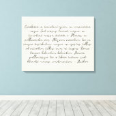 Gepersonaliseerd citaat Gedicht Trouwgelofte Canva Canvas Afdruk (Insitu (Houten vloer))