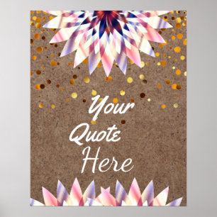 Gepersonaliseerd Citaat  Lotus Flower Wood Poster