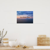 Gepersonaliseerd citaatwater van de oceaan poster (Keuken)