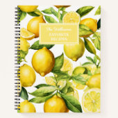 Gepersonaliseerd citroen recept notitieboek (Voorkant)