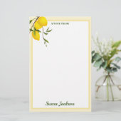 Gepersonaliseerd Citrus-botanisch Briefpapier (Staand voorkant)