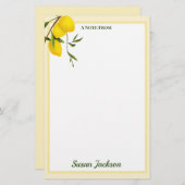 Gepersonaliseerd Citrus-botanisch Briefpapier (Voorkant / Achterkant)