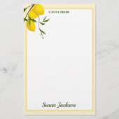 Gepersonaliseerd Citrus-botanisch Briefpapier (Voorkant)
