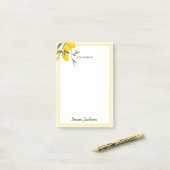 Gepersonaliseerd Citrus-botanisch Post-it® Notes (Op bureau)