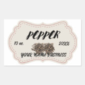 Gepersonaliseerd CLA Classic Rond Vleeslabel Rechthoekige Sticker (Voorkant)