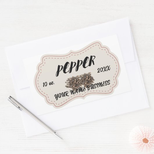 Gepersonaliseerd CLA Classic Rond Vleeslabel Rechthoekige Sticker (Envelop)