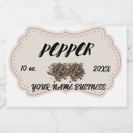 Gepersonaliseerd CLA Classic Rond Vleeslabel Voedselcontainer Etiket (Enkel label)