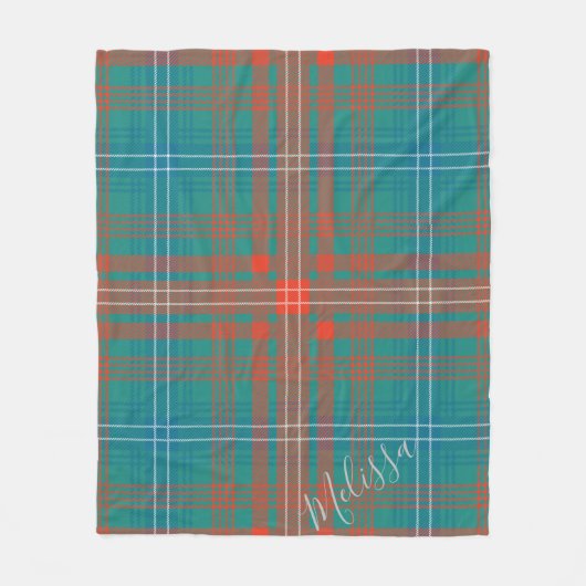 Gepersonaliseerd Clan Wilson Tartan Pset Pattern Fleece Deken (Voorkant)