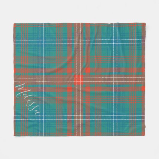 Gepersonaliseerd Clan Wilson Tartan Pset Pattern Fleece Deken (Voorkant (Horizontaal))