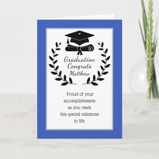 Gepersonaliseerd, classic Gefeliciteerd afstuderen Feestdagen Kaart (Voorkant)