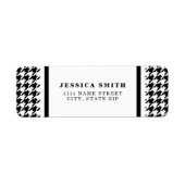 Gepersonaliseerd Classic houndstooth-patroon Dogst Etiket (Voorkant)