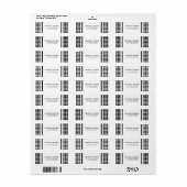 Gepersonaliseerd Classic houndstooth-patroon Dogst Etiket (Full Sheet)