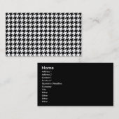 Gepersonaliseerd Classic houndstooth-patroon Dogst Visitekaartje (Voorkant / Achterkant)