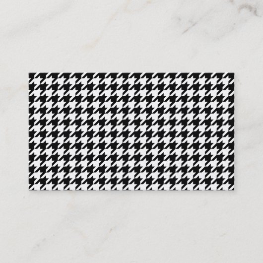 Gepersonaliseerd Classic houndstooth-patroon Dogst Visitekaartje (Voorkant)