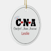 Gepersonaliseerd CNA zurse kerstversiering Keramisch Ornament (Rechts)