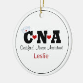 Gepersonaliseerd CNA zurse kerstversiering Keramisch Ornament (Links)