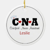 Gepersonaliseerd CNA zurse kerstversiering Keramisch Ornament (Achterkant)