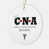 Gepersonaliseerd CNA zurse kerstversiering Keramisch Ornament (Links)