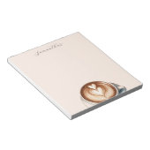 Gepersonaliseerd Coffee-Theme Notitieblok met Latt (Schuin)