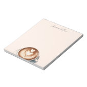 Gepersonaliseerd Coffee-Theme Notitieblok met Latt (Linkerzijde)