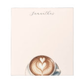 Gepersonaliseerd Coffee-Theme Notitieblok met Latt (Voorkant)