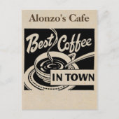 Gepersonaliseerd coffeeshop - Latte Briefkaart (Voorkant)