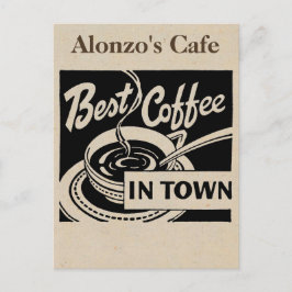 Gepersonaliseerd coffeeshop - Latte Briefkaart