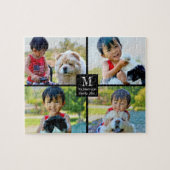 Gepersonaliseerd Collage 4 Fotomonogram Legpuzzel (Horizontaal)
