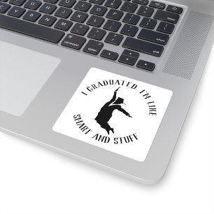 Gepersonaliseerd College Afstuderen Afstuderen Gag Vierkante Sticker