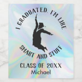 Gepersonaliseerd College Afstuderen Afstuderen Gag Wijn Etiket (Enkel label)