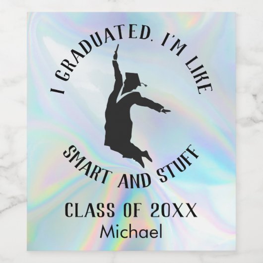 Gepersonaliseerd College Afstuderen Afstuderen Gag Wijn Etiket (Enkel label)