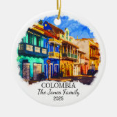 Gepersonaliseerd Colombia Ornament, Zuid-Amerika G Keramisch Ornament (Voorkant)
