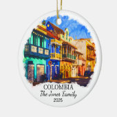 Gepersonaliseerd Colombia Ornament, Zuid-Amerika G Keramisch Ornament (Links)