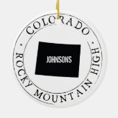 Gepersonaliseerd Colorado-Ornament Keramisch Ornament (Achterkant)