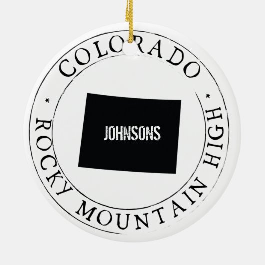 Gepersonaliseerd Colorado-Ornament Keramisch Ornament (Achterkant)