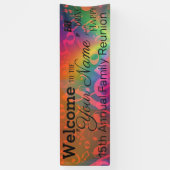 Gepersonaliseerd Colorful Family Reunion Banner (Verticaal)