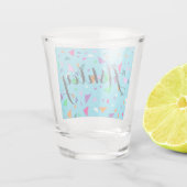 Gepersonaliseerd Confetti-schaakglas Shot Glas (Achterkant)