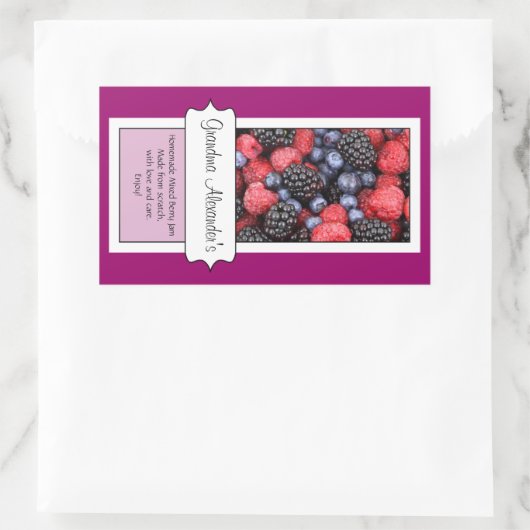 Gepersonaliseerd conservenpotje label, aangepaste rechthoekige sticker (Tas)